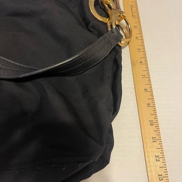 JPK Paris 75 Black Nylon with Leather Strap Gold Hardware Multi-Pocket Boho Bag - Picture 15 of 15